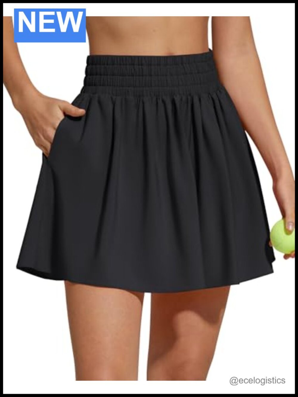 High Waisted Tennis Skort Athletic Skirt with 4 Pockets Flowy Golf